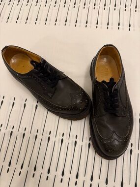 Dr. Martens Black Wingtip Brogue Oxfords